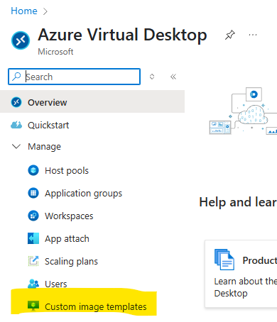 1 Custom image templates